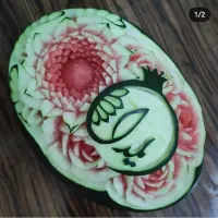 میوه ارایی و حکاکی هندوانه شب یلدا