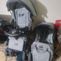 کالسکه و کیف و کریر بچه در حد نو