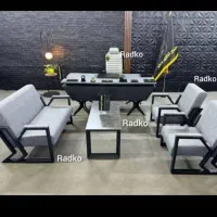 میز مدیریت پایه فلزی M016 نیم ست فلزی مبلمان اداری
