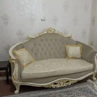 مبل استیل تمام چوب با میز وسط