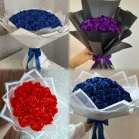 دسته گل روبانی زیبا