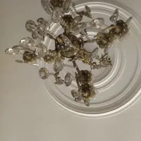 لوستر برنجی اصل ۴ شاخه ۸ شعله|لوستر و چراغ آویز|پاکدشت, پاکدشت (مامازند)|دیوار