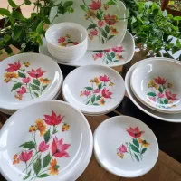 سرویس ملامین گل شقایق قدیمی