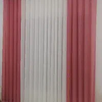 پرده حریر صورتی پانچ نو