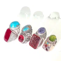 ۸ انگشتر نقره دستساز