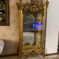 بوفه با چوب راش رنگ ورق طلا