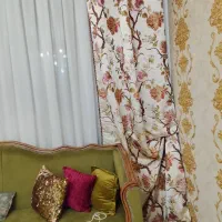 دوعدد والان پنل کنارپرده ترک  کرم استردار