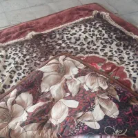 تشک و پتو گلبافت مخمل دو لایه ۲نفره