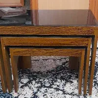 1عددمیزوسط شیشه  داره قابل چرخش همراه با ۳عدد عسلی|مبلمان خانگی و میز عسلی|تهران, یافت‌آباد|دیوار