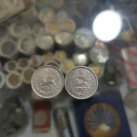 2 عدد نیم ریال نقره رضا شاه