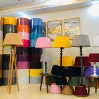 خراطی آباژور شید مکرومه پلیسه کنفی لوستر|چراغ خواب و آباژور|تهران, آهنگ|دیوار