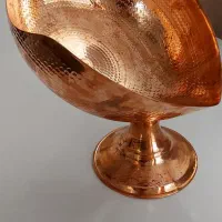 ظرف پایه دار میوه خوری شیرینی خوری مسی تزیینی