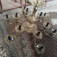 لوستر۶شاخه ۱۲شعله تمام برنز