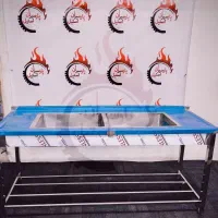میز کار استیل /قفسه استیل/قفسه سردخانه/سینک استیل|کافی‌شاپ و رستوران|اندیشه, اندیشه فاز ۴|دیوار