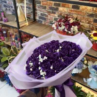 دسته گل روبانی