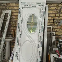 دروپنجره دوجداره دوجداره uPVC وتوری پلیسه