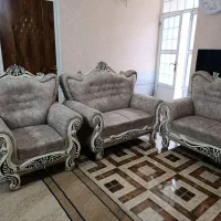 مبل نیمه سلطنتی مهره دوزی شده نو|مبلمان خانگی و میز عسلی|شیراز, شاپورجان|دیوار