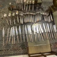 قاشق کارد چنگال نقره نوربلین آنتیک عتیقه قدیمی