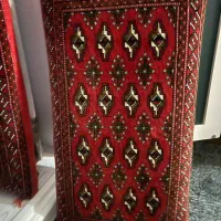 یک جفت پشتی دستباف ترکمن در حد نو|پشتی|مشهد, کوه سنگی|دیوار