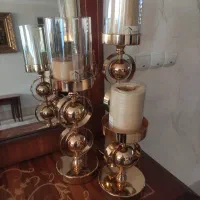 شمعدان طلایی تنگ گیلاس وچک