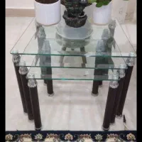 میز بار،میز کنار سالنی ،میز تزئینی وشلف ۳ تکه|مبلمان خانگی و میز عسلی|میاندوآب, |دیوار