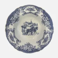 سرویس چینی انگلیسی قلم آبی مدل ولیج‌شش نفره