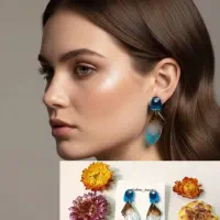 گوشواره های رزینی زیبا