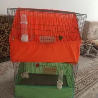 قفس 2 عدد سایز بزرگ با وسایل