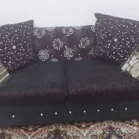 مبلمان راحتی چرم    همراه عسلی