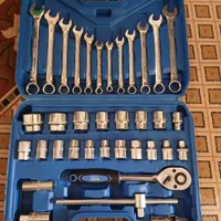 سنگ فرز دریل شارژی و جعبه آچار