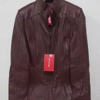 کاپشن چرم طبیعی  سایز کوچک کاملا نو