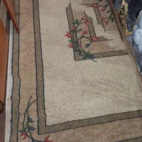 گلیم فرش سالم وکرمی رنگ ۴متری