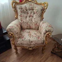 مبل استیل سلطنتی ۹ نفره با چوب راش|مبلمان خانگی و میز عسلی|تهران, سازمان برنامه شمالی|دیوار