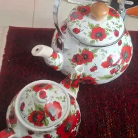 ست کتری قوری لعابی نو|قوری، کتری، قهوه‌ساز دستی|چابهار, |دیوار