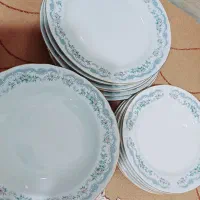 سرخ کن . سرویس چینی اصل قدیمی.فلاسک بزرگ|ظروف سرو و پذیرایی|قم, کلهری|دیوار