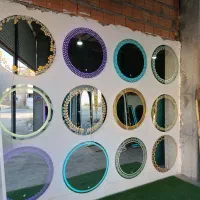 آینه رینگلایت طرحدار بکلایت لمسی|آینه|ارومیه, |دیوار