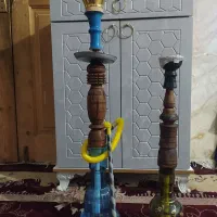 دو عدد قلیون چوب گردو