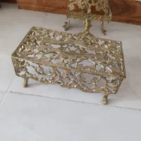 سطل آشغال وجادستمال کاغذی  برنجی اصلی|صنایع دستی و سایر لوازم تزئینی|تهران, شهرک ابوذر|دیوار