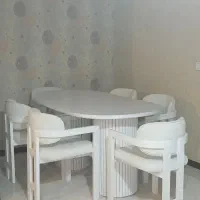 میر غذاخوری شش نفره. نو. شیک. تمام سفید