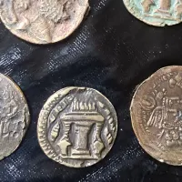 کلکسیون سکه برنجی مال زمانهای ساسانی وقبل