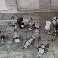 لوستر چوب و فلز