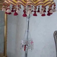 آباژور ایستاده کنارسالنی کریستال لوستر دیوارکوب ست