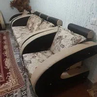 مبل راحتی ۸نفره دور چرمی و پارچه ی برجسته ی اعلاء|مبلمان خانگی و میز عسلی|شاهین دژ, |دیوار