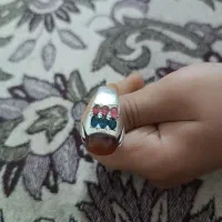 انگشتر عقیق کلوخه مخراج شده با یاقوت