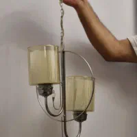 لوستر ۲شاخه با حباب طرح جدید|لوستر و چراغ آویز|تبریز, |دیوار