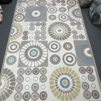 گلیم فرش کرم ۴متری