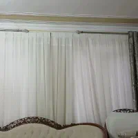 پرده حریر پیلیس دار با والان