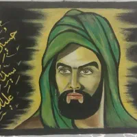 تابلو رنگ روغن چهره امام حسین(ع)