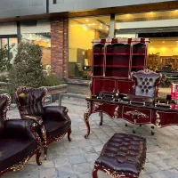 مبلمان اداری کلاسیک میزمدیریتی کوروش و‌مبل طلاکوب|دفتر کار|تهران, شهرک شریفی|دیوار