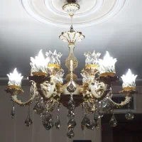 لوستر کرم طلایی ۸ شاخه